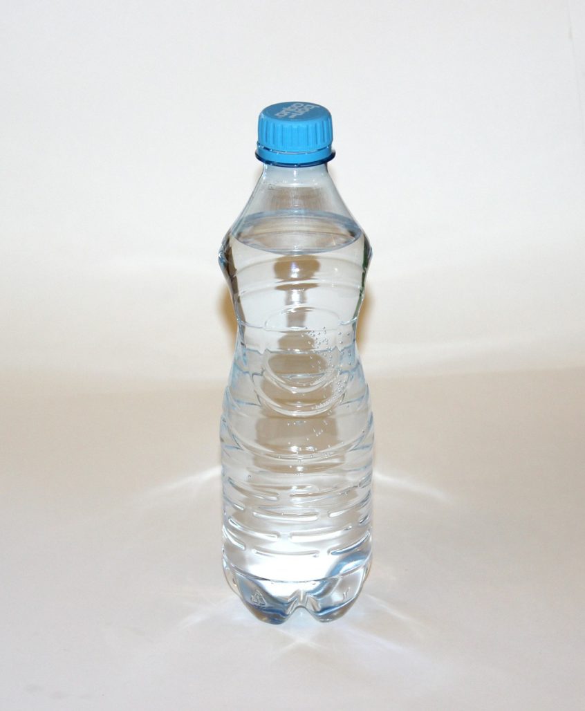 Plastic bottle of drinking water